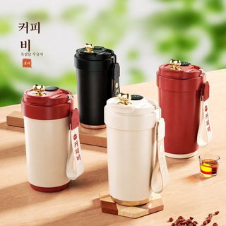 316 스테인리스 커피 컵 세라믹 내담 스마트 현온 보온컵 높은 용모치 차량용 광고 선물 컵