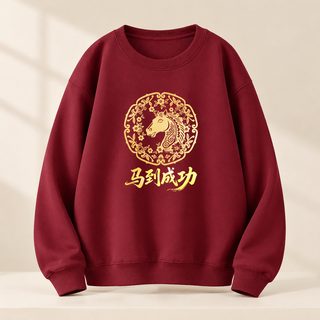 연례 회의 레드 맨투맨 작업복 정.로고 제작 주년 가게 경축 단체 건설 활동