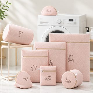두꺼운 자수 160g 샌드위치 세탁주머니 감기 방지 세탁기 전용 그물주머니