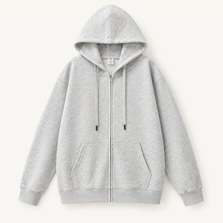 남녀공용 봄가을 루즈핏 니트 후드집업 포켓 무지 후드 가디건