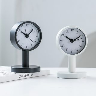 mimidu 미니 금속 탁상 알람시계 북유럽 인테리어 장식용 학생용 점프초침 시