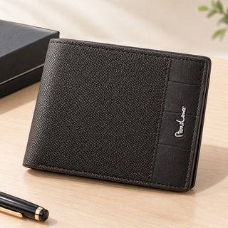 피에르루이 남성용 RFID 차단 PU 반지갑 다크브라운