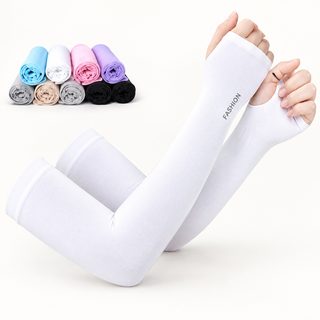 루이야 남녀공용 여름 아이스실크 자외선차단 팔토시 손가락 노출 쿨토시