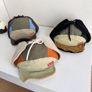 새로운 한국계 기모 방수 접합 커플 뇌봉 모자 여자 겨울 야외 보온 귀 보호