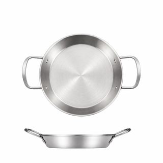 스테인리스 양손잡이 구이 접시 한식 감성 두꺼운 원형 간식 치킨 플레이트