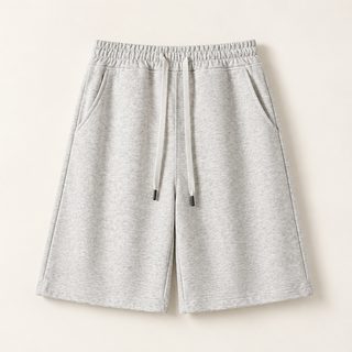 남성 여름 헤비웨이트 5부 트레이닝 반바지 루즈핏 스트링 캐주얼 팬츠