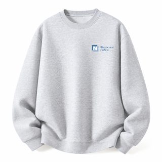 화면 중량 맨투맨 커플 루즈한 외투 안에 라운드 칼라 무모 커버 머리 백합 가을 겨울 보온 프린트 상의