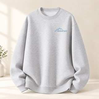 화면 중량 맨투맨 커플 루즈한 외투 안에 라운드 칼라 무모 커버 머리 백합