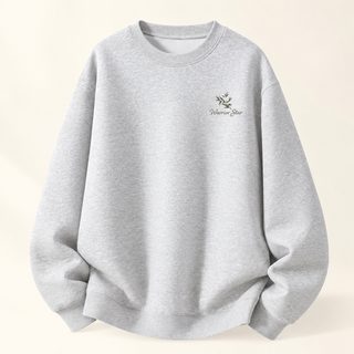 화면 중량 맨투맨 커플 루즈한 외투 안에 라운드 칼라 무모 커버 머리 백합