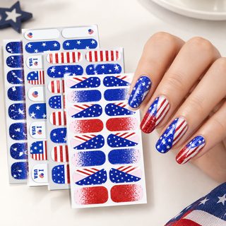 정상 크로스보더 신형 미국 독립 일갑 오일 막 네일 스티커 유럽과 미국 USA
