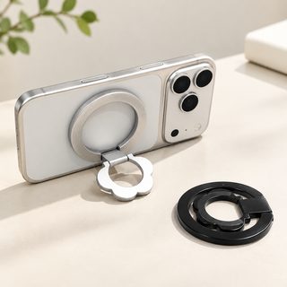 양면 스탠드 꽃 초박형 MagSafe 반지 손잡이 핸드폰 스탠드 자력 360도 회전 데스크톱 자기 흡입