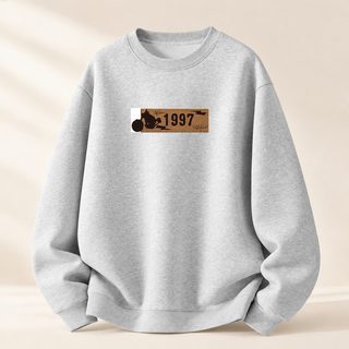 화면 중량 맨투맨 커플 루즈한 외투 안에 라운드 칼라 무모 커버 머리 백합