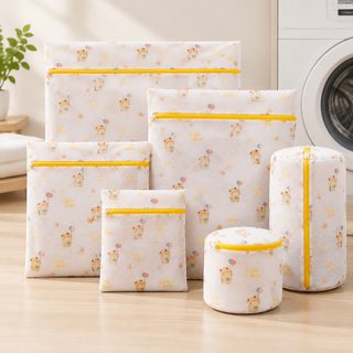 맞춤형 70g 세망 곰돌이 프린트 세탁봉투 세탁기 전용 그물주머니 외투 브라