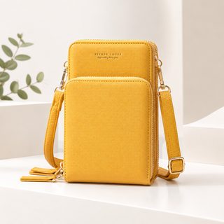 여성용 PU 소재 다중 수납 휴대폰 크로스백 숄더백