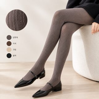 꽈배기 미압 레깅스 스타킹 봄가을겨울 미라드 브라운 카색 외장 심플 순색
