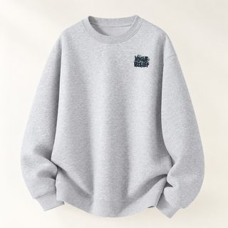 화면 중량 맨투맨 커플 루즈한 외투 안에 라운드 칼라 무모 커버 머리 백합