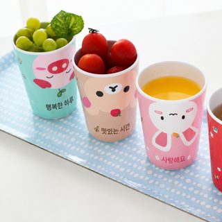 크로스보더 만화 식품급 플라스틱 미민 물컵 가정용 용모치 높은 어린이 물