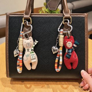 센계 신형 자수 목도리 곰돌이 포예 걸이 치유계 만화 책가방 걸이 열쇠고