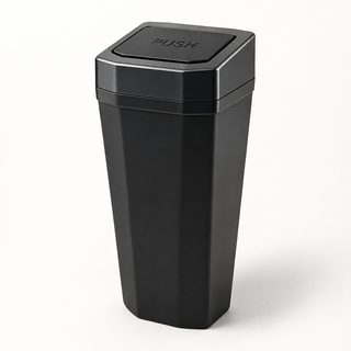 차량용 컵홀더 미니 쓰레기통 누름식 뚜껑 탁상용 수납함
