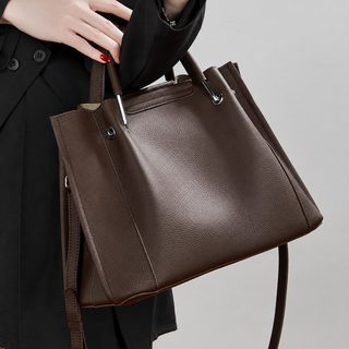 헤드 소가죽 대용량 토트백 여성 핸드백 지퍼 크로스백 통근 데일리 가방 20