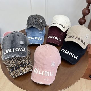 빈티지 맷돌로 낡은 야구모자를 만들다 남녀 미국식 처마 부러진 자외선 차단 차양 모자 백합으로 얼굴 작은 오리털모자 습기를 드러내다