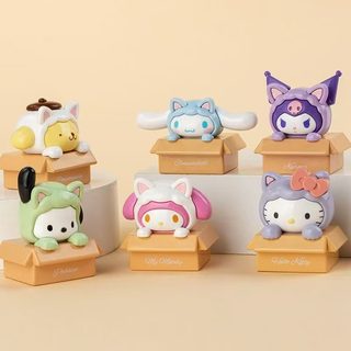 산리오 쿠로미 헬로키티 고양이 시리즈 블라인드 박스 미니 피규어 5.5cm
