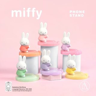 正版巧克力熊miffy米菲兔珠影系列手机座手机支架盲盒玩具批发