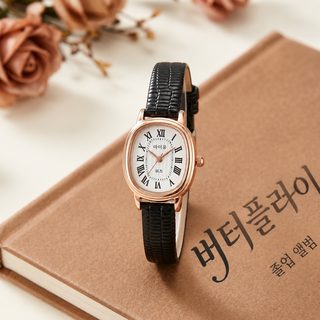 2026 프렌치 클래식 로마 빈티지 타원형 미니 다이얼 여성 손목시계