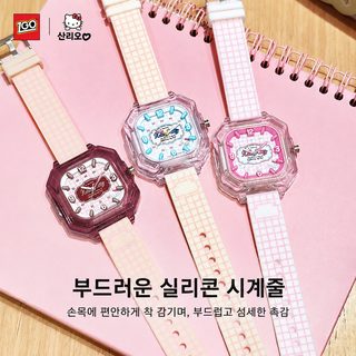 정항 삼려구 시계 여학생 중고생 시험 전용 헬로키티 고용모 쿼츠 시계