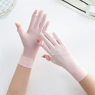 아이스 자외선 차단 장갑 여성 여름 자전거 자외선 방지 얇은 미끄럼 방지