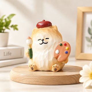 귀여운 강아지 돌진 카툰 데스크테리어 블라인드박스 미니 피규어