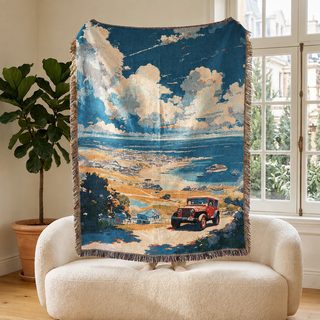 사계절 캠핑 담요 피크닉 매트 낮잠 소파 블랭킷 130×160cm