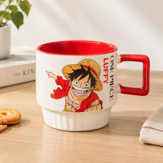 海贼王陶瓷马克杯卡通高颜值家用咖啡杯子叠叠杯航海王动漫周边礼