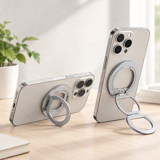 핸드폰 스탠드 360도 회전 접기 Magsafe 백팩 반지 고리 단추 알루미늄 합금 휴