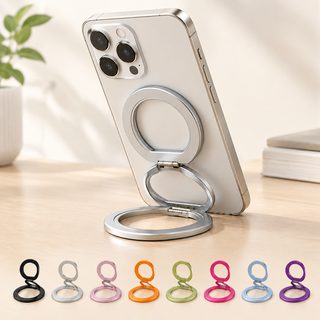 접이식 맥세이프 자석 링 거치대 360도 회전 알루미늄 합금 휴대폰 탁상용