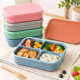 전자레인지용 실리콘 칸막이 도시락통 학생 직장인 휴대용 점심 용기