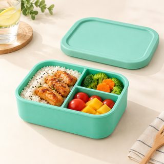 전자레인지용 실리콘 칸막이 도시락통 직장인 점심 보관용기