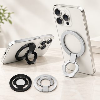 磁吸手机支架桌面可折叠超强磁力通用金属支架多功能双环magsafe