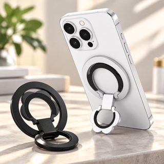 다기능 더블링 magsafe 마그네틱 핸드폰 스탠드 데스크톱 접을 수 있는 초강력 자력 통용 금속 스탠드