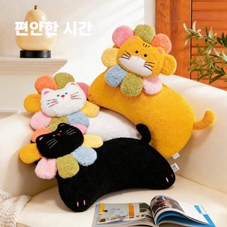 소녀심 인형 봄날 꽃고양이 쿠션 홍서 같은 고양이 털털 장난감 여학생 기숙사 선물