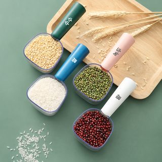 고양이 사료 계량 스푼 반려동물 사료 계량숟가락 클립 다기능 주방 계량