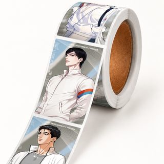 120 스티커 스포츠풍 한만 캐릭터 봉인 스티커 7.6cm 높은 용모치 멋짐 BL 만화