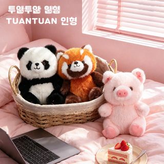 귀여운 인형 책상 동반 인형 진열품 왕홍 폭발적인 판다 피규어 동반 모융
