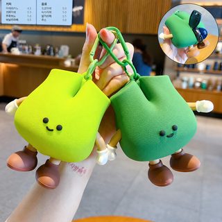 캐릭터 실리콘 대파 잔돈 수납 가방 열쇠고리 인형 걸이 이어폰 가방 열쇠
