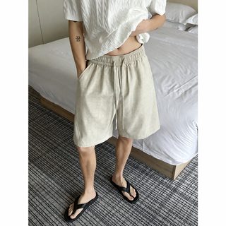 미라드 모조 마 5 부 바지 남자 여름 얇은 노돈풍 트레이닝 바지 와이드 와