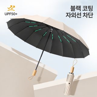수동 우산녀 확대 두께 맑은 비 겸용 자외선 차단 자외선 차단 파라솔 대량