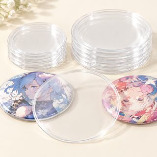 투명 원형 캔뱃지 보호커버 굿즈 스크래치 방지 케이스 58mm 75mm