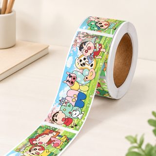 120 크레파스 짱구 스티커 7.6cm 캐릭터 아이디어 재미 긴 막대 스티커 포장