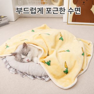 고양이 전용 담요 플란넬 겨울 카펫 애완 고양이 담요로 젖받침 밟고 잠자