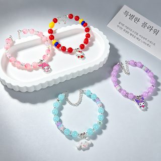 정품 산리오 헬로키티 어린이 비즈 팔찌 키링 가방 장식 캐릭터 장식품